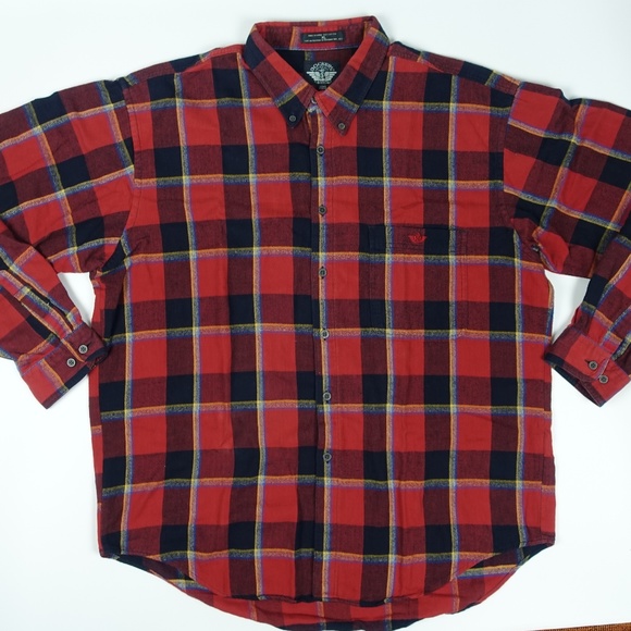Dockers Other - Plaid flannel Button Down Shirt Long Sleeve Red